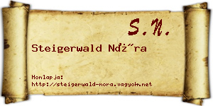 Steigerwald Nóra névjegykártya