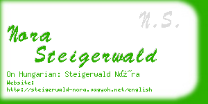 nora steigerwald business card